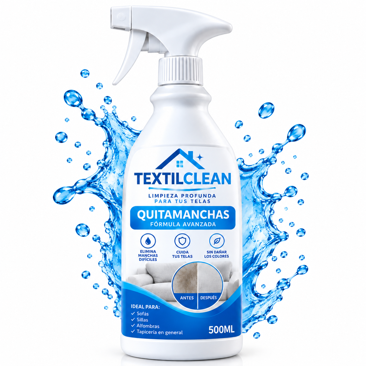 textilclean™ Elimina manchas de tu sofá y tus telas en segundos