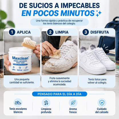 MaxClean™ ELIMINA LA SUCIEDAD DE LOS TENIS DEL COLEGIO DE TU HIJO EN MINUTOS + ENVÍO GRATIS