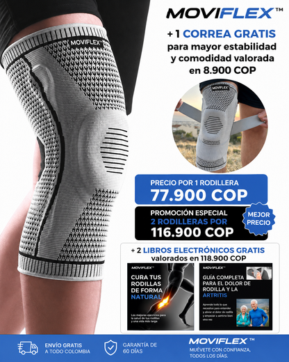 Rodillera Gel compresión Alivia instantáneamente el dolor de rodilla sin cirugía ni inyecciones con MOVIFLEX™