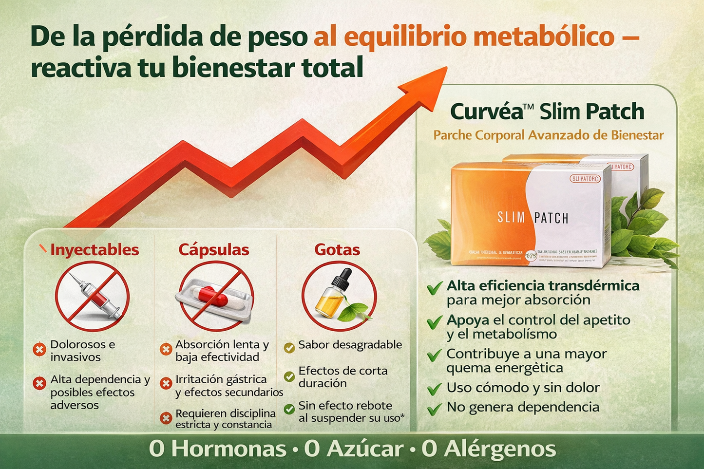 Tienda Oficial | Curvéa™ Slim Patch 🧲🌿 Tecnología Biomagnética · Extractos Herbales Naturales Parche Corporal Adelgazante Avanzado—Contribuye a la desinflamación y contorno abdominal