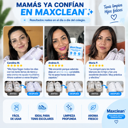 MaxClean™ ELIMINA LA SUCIEDAD DE LOS TENIS DEL COLEGIO DE TU HIJO EN MINUTOS + ENVÍO GRATIS