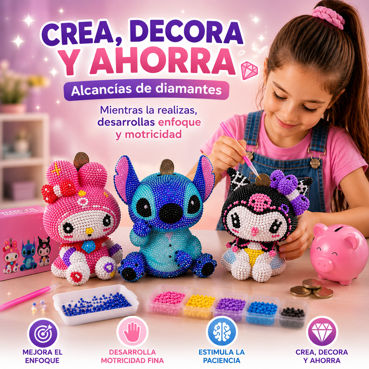 Diamontcash™️Crea tu Propia Alcancía con Diamantes y Convierte el Ahorro en Diversión + Envío GRATIS 🎁