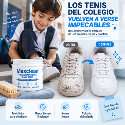 MaxClean™ ELIMINA LA SUCIEDAD DE LOS TENIS DEL COLEGIO DE TU HIJO EN MINUTOS + ENVÍO GRATIS